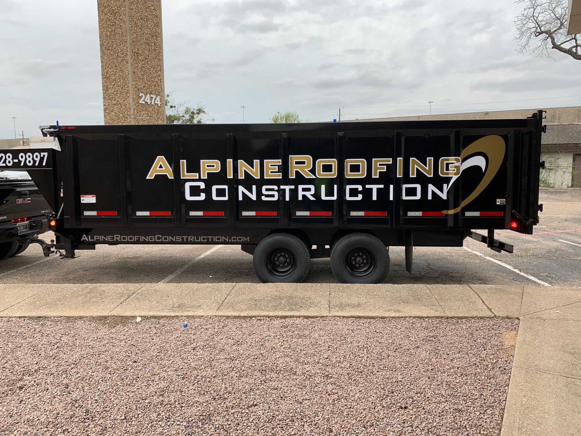 Trailer graphics - for Alpine Roofing Construction. Vinyl Wrap