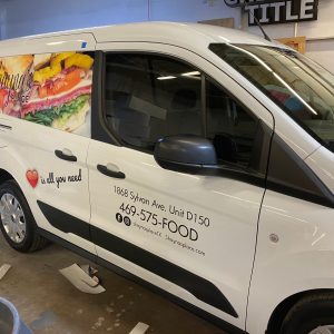 Partial wrap for catering delivery van