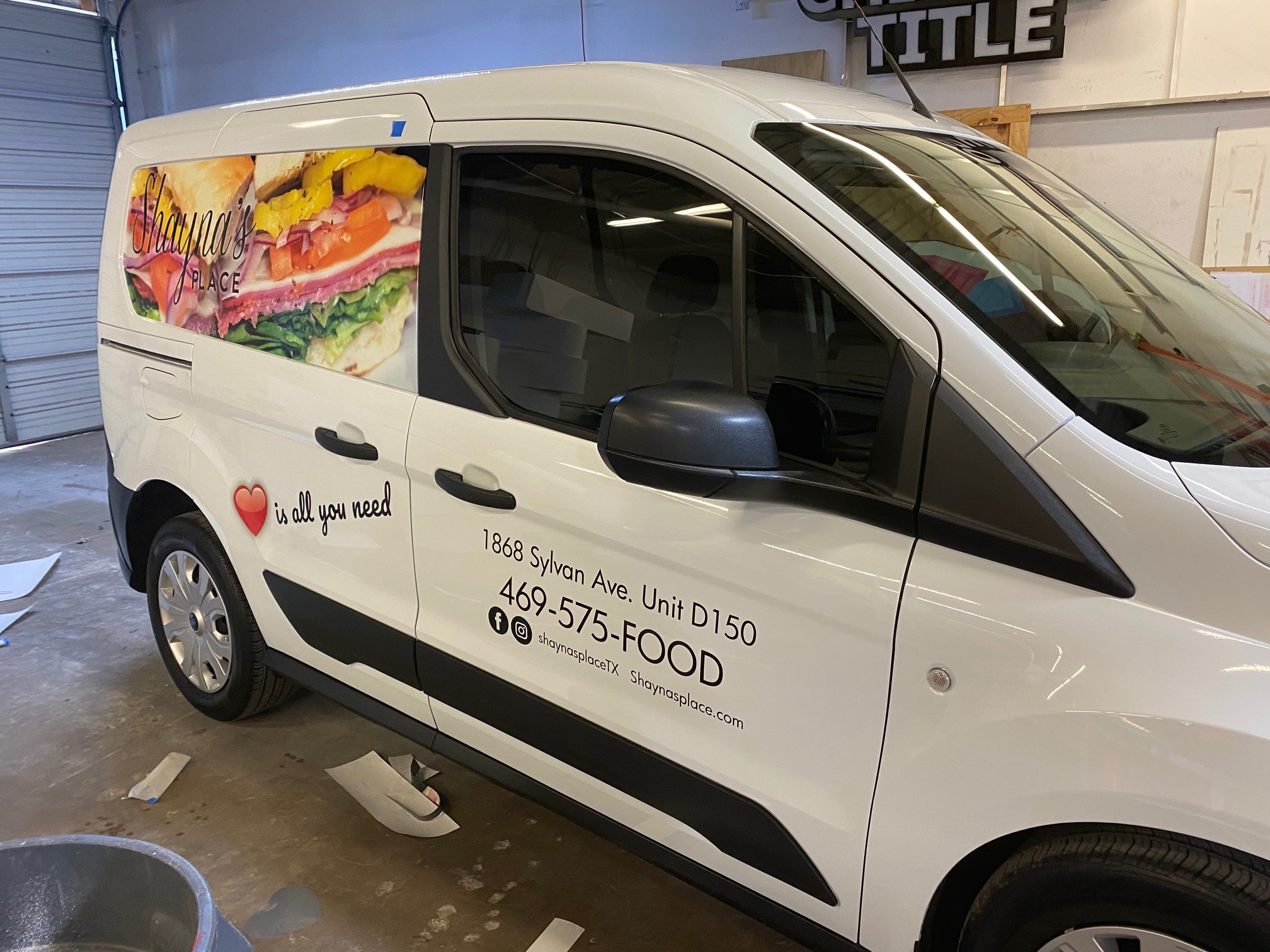 Partial wrap for catering delivery van