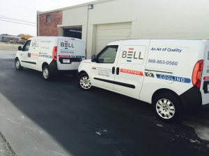 commercial fleet vinyl van wrap graphics for Bell Mechanical