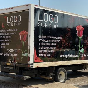 box truck marketing vinyl design