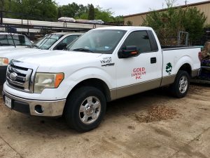 Goldlandscape-truck door-logo-vinyl