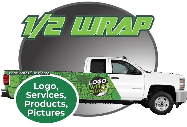 Partial Truck Wrap Van half vinyl coverage Logo Wrap Shop